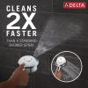 imageDelta 6Setting HydroRain Premium 2in1 Dual Shower Head with ProClean Spray Gold High Pressure Shower Head with Handheld Spray 175 GPM Flow Rate Lumicoat Champagne Bronze 56000CZPRLumicoat Chrome