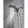 imageDelta 6Setting HydroRain Premium 2in1 Dual Shower Head with ProClean Spray Gold High Pressure Shower Head with Handheld Spray 175 GPM Flow Rate Lumicoat Champagne Bronze 56000CZPRLumicoat Black Stainless