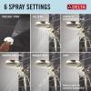 imageDelta 6Setting HydroRain Premium 2in1 Dual Shower Head with ProClean Spray Gold High Pressure Shower Head with Handheld Spray 175 GPM Flow Rate Lumicoat Champagne Bronze 56000CZPRLumicoat Polished Nickel