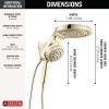 imageDelta 6Setting HydroRain Premium 2in1 Dual Shower Head with ProClean Spray Gold High Pressure Shower Head with Handheld Spray 175 GPM Flow Rate Lumicoat Champagne Bronze 56000CZPRLumicoat Polished Nickel