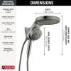 imageDelta 6Setting HydroRain Premium 2in1 Dual Shower Head with ProClean Spray Gold High Pressure Shower Head with Handheld Spray 175 GPM Flow Rate Lumicoat Champagne Bronze 56000CZPRLumicoat Black Stainless