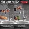 imageDelta 9678TDST Leland Deck Mounted Single Handle PullDown Bar Faucet with Touch Clean Touch2O MagnaTite Docking and Diamond Seal Technology  SpotShield StainlessArctic Stainless