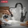 imageDelta 9678TDST Leland Deck Mounted Single Handle PullDown Bar Faucet with Touch Clean Touch2O MagnaTite Docking and Diamond Seal Technology  SpotShield StainlessMatte Black