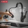 imageDelta 9678TDST Leland Deck Mounted Single Handle PullDown Bar Faucet with Touch Clean Touch2O MagnaTite Docking and Diamond Seal Technology  SpotShield StainlessMatte Black
