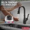 imageDelta 9678TDST Leland Deck Mounted Single Handle PullDown Bar Faucet with Touch Clean Touch2O MagnaTite Docking and Diamond Seal Technology  SpotShield StainlessMatte Black