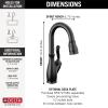 imageDelta 9678TDST Leland Deck Mounted Single Handle PullDown Bar Faucet with Touch Clean Touch2O MagnaTite Docking and Diamond Seal Technology  SpotShield StainlessMatte Black