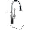 imageDelta 9678TDST Leland Deck Mounted Single Handle PullDown Bar Faucet with Touch Clean Touch2O MagnaTite Docking and Diamond Seal Technology  SpotShield StainlessChrome