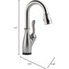 imageDelta 9678TDST Leland Deck Mounted Single Handle PullDown Bar Faucet with Touch Clean Touch2O MagnaTite Docking and Diamond Seal Technology  SpotShield StainlessSpotShield Stainless