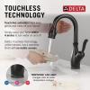 imageDelta 9678TDST Leland Deck Mounted Single Handle PullDown Bar Faucet with Touch Clean Touch2O MagnaTite Docking and Diamond Seal Technology  SpotShield StainlessMatte Black