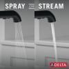 imageDelta Almari Matte Black Kitchen Faucet with PullOut Sprayer Modern Single Hole Kitchen Sink Faucet Single Handle Matte Black 16943BLDSTMatte Black