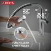 imageDelta Daneri Brushed Gold Kitchen Faucet with PullOut Sprayer Modern Single Hole Kitchen Sink Faucet Single Handle Champagne Bronze 16879CZDSTChrome
