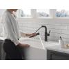 imageDelta Daneri Brushed Gold Kitchen Faucet with PullOut Sprayer Modern Single Hole Kitchen Sink Faucet Single Handle Champagne Bronze 16879CZDSTMatte Black