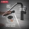 imageDelta Daneri Brushed Gold Kitchen Faucet with PullOut Sprayer Modern Single Hole Kitchen Sink Faucet Single Handle Champagne Bronze 16879CZDSTMatte Black