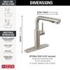 imageDelta Daneri Brushed Gold Kitchen Faucet with PullOut Sprayer Modern Single Hole Kitchen Sink Faucet Single Handle Champagne Bronze 16879CZDSTStainless
