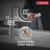 imageDelta Daneri Brushed Gold Kitchen Faucet with PullOut Sprayer Modern Single Hole Kitchen Sink Faucet Single Handle Champagne Bronze 16879CZDSTStainless