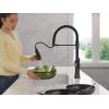 imageDelta Ermelo Pro Style Commercial Kitchen Faucet with Pull Down Sprayer Brushed Nickel Single Hole Kitchen Sink Faucet Single Handle Stainless 18887SSDSTMatte Black
