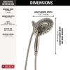 imageDelta Faucet 5Spray In2ition 2in1 Dual Hand Held Shower Head with Hose H2Okinetic Handheld Shower Head with Magnetic Docking Chrome Handheld Shower Heads Chrome 58620PR25PKLumicoat Stainless