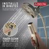 imageDelta Faucet 5Spray In2ition 2in1 Dual Hand Held Shower Head with Hose H2Okinetic Handheld Shower Head with Magnetic Docking Chrome Handheld Shower Heads Chrome 58620PR25PKLumicoat Polished Nickel