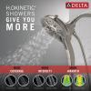 imageDelta Faucet 5Spray In2ition 2in1 Dual Hand Held Shower Head with Hose H2Okinetic Handheld Shower Head with Magnetic Docking Chrome Handheld Shower Heads Chrome 58620PR25PKLumicoat Stainless