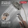 imageDelta Faucet 5Spray In2ition 2in1 Dual Hand Held Shower Head with Hose H2Okinetic Handheld Shower Head with Magnetic Docking Chrome Handheld Shower Heads Chrome 58620PR25PKLumicoat Stainless
