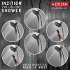imageDelta Faucet 5Spray In2ition 2in1 Dual Hand Held Shower Head with Hose H2Okinetic Handheld Shower Head with Magnetic Docking Chrome Handheld Shower Heads Chrome 58620PR25PKMatte Black