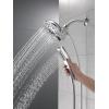 imageDelta Faucet 5Spray In2ition 2in1 Dual Hand Held Shower Head with Hose H2Okinetic Handheld Shower Head with Magnetic Docking Chrome Handheld Shower Heads Chrome 58620PR25PKLumicoat Chrome