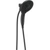 imageDelta Faucet 5Spray In2ition 2in1 Dual Hand Held Shower Head with Hose H2Okinetic Handheld Shower Head with Magnetic Docking Chrome Handheld Shower Heads Chrome 58620PR25PKMatte Black