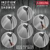 imageDelta Faucet 5Spray In2ition 2in1 Dual Hand Held Shower Head with Hose H2Okinetic Handheld Shower Head with Magnetic Docking Chrome Handheld Shower Heads Chrome 58620PR25PKMatte Black