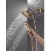 imageDelta Faucet 5Spray In2ition 2in1 Dual Hand Held Shower Head with Hose H2Okinetic Handheld Shower Head with Magnetic Docking Chrome Handheld Shower Heads Chrome 58620PR25PKLumicoat Champagne