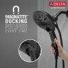 imageDelta Faucet 5Spray In2ition 2in1 Dual Hand Held Shower Head with Hose H2Okinetic Handheld Shower Head with Magnetic Docking Chrome Handheld Shower Heads Chrome 58620PR25PKMatte Black