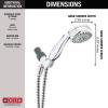 imageDelta Faucet 7Spray TouchClean Hand Held Shower Head with Hose Chrome 75700