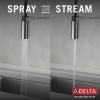 imageDelta Faucet Antoni Black Kitchen with Pull Down Sprayer Commercial Style Sink Faucet Faucets for Sinks SingleHandle Magnetic Docking Spray Head 18803BLDST Matte BlackChrome