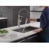 imageDelta Faucet Antoni Black Kitchen with Pull Down Sprayer Commercial Style Sink Faucet Faucets for Sinks SingleHandle Magnetic Docking Spray Head 18803BLDST Matte BlackSpotshield Stainless
