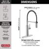 imageDelta Faucet Antoni Black Kitchen with Pull Down Sprayer Commercial Style Sink Faucet Faucets for Sinks SingleHandle Magnetic Docking Spray Head 18803BLDST Matte BlackChrome
