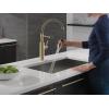 imageDelta Faucet Antoni Black Kitchen with Pull Down Sprayer Commercial Style Sink Faucet Faucets for Sinks SingleHandle Magnetic Docking Spray Head 18803BLDST Matte BlackChampagne Bronze
