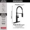 imageDelta Faucet Antoni Black Kitchen with Pull Down Sprayer Commercial Style Sink Faucet Faucets for Sinks SingleHandle Magnetic Docking Spray Head 18803BLDST Matte BlackMatte Black