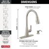 imageDelta Faucet Boyd Kitchen Faucet with Soap Dispenser Kitchen Faucets with Pull Down Sprayer Gold Kitchen Sink Faucet with Magnetic Docking Spray Head Champagne Bronze 19893ZCZSDDSTSpotshield Stainless