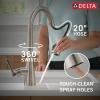 imageDelta Faucet Boyd Kitchen Faucet with Soap Dispenser Kitchen Faucets with Pull Down Sprayer Gold Kitchen Sink Faucet with Magnetic Docking Spray Head Champagne Bronze 19893ZCZSDDSTSpotshield Stainless