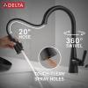 imageDelta Faucet Boyd Kitchen Faucet with Soap Dispenser Kitchen Faucets with Pull Down Sprayer Gold Kitchen Sink Faucet with Magnetic Docking Spray Head Champagne Bronze 19893ZCZSDDSTMatte Black