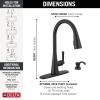 imageDelta Faucet Boyd Kitchen Faucet with Soap Dispenser Kitchen Faucets with Pull Down Sprayer Gold Kitchen Sink Faucet with Magnetic Docking Spray Head Champagne Bronze 19893ZCZSDDSTMatte Black