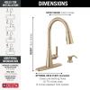 imageDelta Faucet Boyd Kitchen Faucet with Soap Dispenser Kitchen Faucets with Pull Down Sprayer Gold Kitchen Sink Faucet with Magnetic Docking Spray Head Champagne Bronze 19893ZCZSDDSTChampagne Bronze