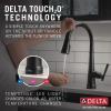 imageDelta Faucet Emmeline Gold Kitchen Faucet Touch Touch Kitchen Faucets with Pull Down Sprayer Kitchen Sink Faucet Delta Touch2O Technology Lumicoat Champagne Bronze 9182TCZPRDSTMatte Black