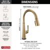 imageDelta Faucet Emmeline Gold Kitchen Faucet Touch Touch Kitchen Faucets with Pull Down Sprayer Kitchen Sink Faucet Delta Touch2O Technology Lumicoat Champagne Bronze 9182TCZPRDSTLumicoat Champagne Bronze
