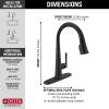 imageDelta Faucet Emmeline Gold Kitchen Faucet Touch Touch Kitchen Faucets with Pull Down Sprayer Kitchen Sink Faucet Delta Touch2O Technology Lumicoat Champagne Bronze 9182TCZPRDSTMatte Black