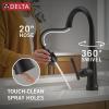 imageDelta Faucet Emmeline Gold Kitchen Faucet Touch Touch Kitchen Faucets with Pull Down Sprayer Kitchen Sink Faucet Delta Touch2O Technology Lumicoat Champagne Bronze 9182TCZPRDSTMatte Black