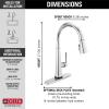 imageDelta Faucet Emmeline Gold Kitchen Faucet Touch Touch Kitchen Faucets with Pull Down Sprayer Kitchen Sink Faucet Delta Touch2O Technology Lumicoat Champagne Bronze 9182TCZPRDSTLumicoat Chrome