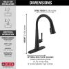 imageDelta Faucet Emmeline Gold Kitchen Faucet Touch Touch Kitchen Faucets with Pull Down Sprayer Kitchen Sink Faucet Delta Touch2O Technology Lumicoat Champagne Bronze 9182TCZPRDSTMatte Black
