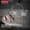 imageDelta Faucet Emmeline Gold Kitchen Faucet Touch Touch Kitchen Faucets with Pull Down Sprayer Kitchen Sink Faucet Delta Touch2O Technology Lumicoat Champagne Bronze 9182TCZPRDSTLumicoat Chrome