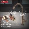 imageDelta Faucet Emmeline Gold Kitchen Faucet Touch Touch Kitchen Faucets with Pull Down Sprayer Kitchen Sink Faucet Delta Touch2O Technology Lumicoat Champagne Bronze 9182TCZPRDSTLumicoat Champagne Bronze