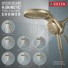 imageDelta Faucet HydroRain 5Spray H2Okinetic Dual Shower Head with Handheld Spray Black Shower Head with Hose Handheld Shower Heads Detachable Shower Head 175 GPM Flow Rate Matte Black 58680BLChampagne Bronze